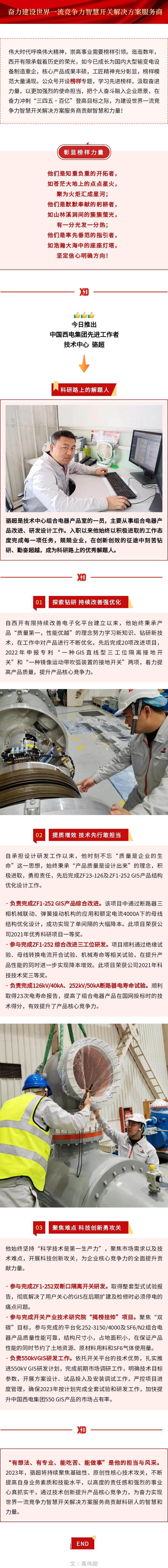 模范 | 科研路上的解题人：中国西电集团先进事情者——手艺中心  骆超-利来国国际最给力的老牌