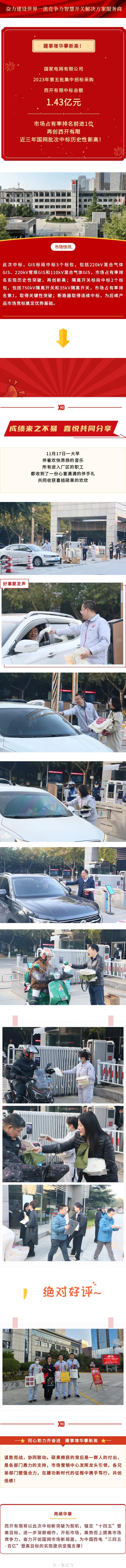 好事要发声 | 同心勠力齐奋进 踵事增华攀新高！-西安西电高压开关有限责任公司